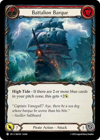 Battalion Barque (Red) [SEA152] (High Seas)  Rainbow Foil