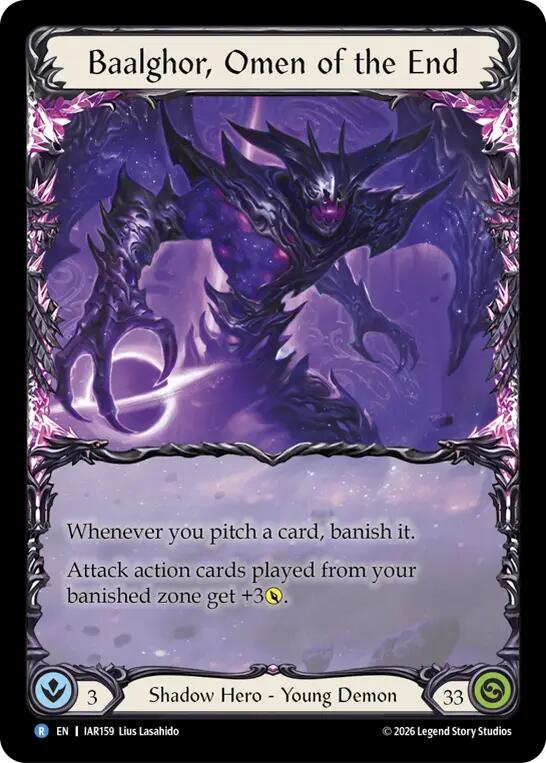 Baalghor, Omen of the End [IAR159] (Usurp the Shadow Throne Pre-Release Cards)  Rainbow Foil