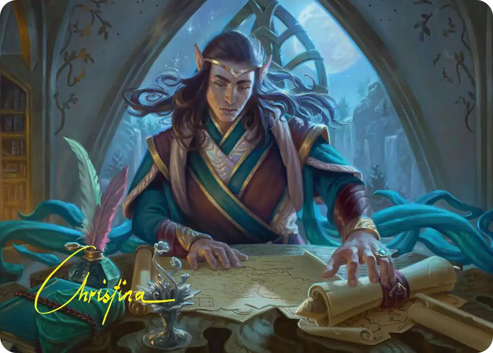 Elrond, Moon-Reader Art Card (Gold-Stamped Signature) [The Hobbit Art Series]