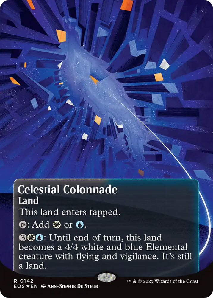 Celestial Colonnade (0142) (Borderless) (Galaxy Foil) [Edge of Eternities: Stellar Sights]
